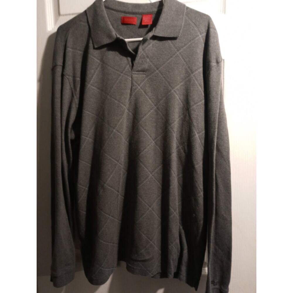 izod Grey Argon Long Sleeved Sweater. Size: Large. 100% Cotton